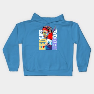 Roger Federer Colorful Kids Hoodie